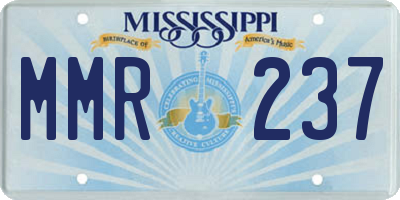 MS license plate MMR237