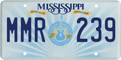 MS license plate MMR239