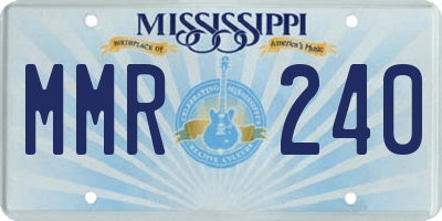 MS license plate MMR240