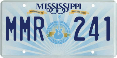 MS license plate MMR241