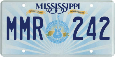 MS license plate MMR242