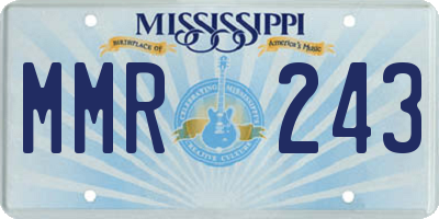MS license plate MMR243