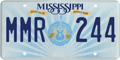 MS license plate MMR244