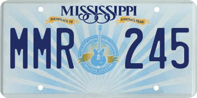 MS license plate MMR245