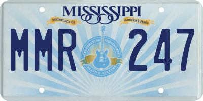 MS license plate MMR247