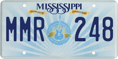 MS license plate MMR248