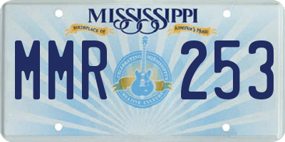 MS license plate MMR253