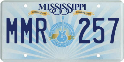 MS license plate MMR257