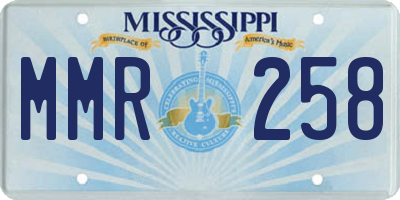 MS license plate MMR258