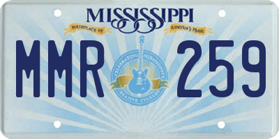MS license plate MMR259