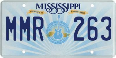 MS license plate MMR263