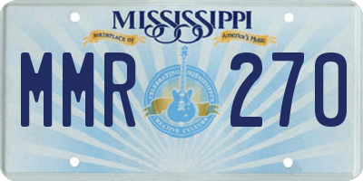 MS license plate MMR270