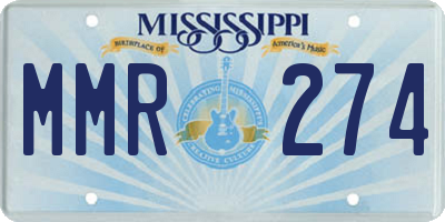 MS license plate MMR274