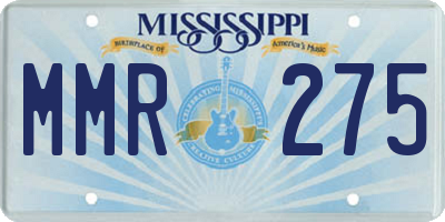 MS license plate MMR275