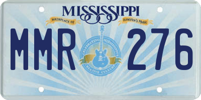 MS license plate MMR276