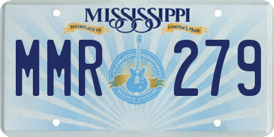 MS license plate MMR279