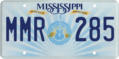 MS license plate MMR285