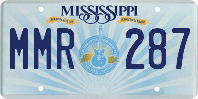 MS license plate MMR287