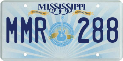 MS license plate MMR288