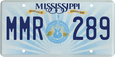 MS license plate MMR289