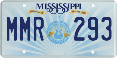 MS license plate MMR293