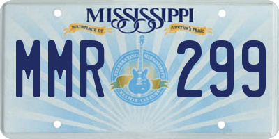 MS license plate MMR299
