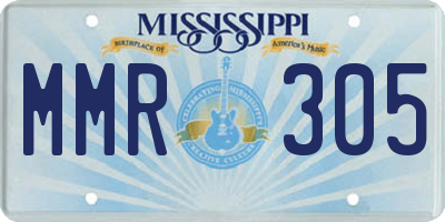 MS license plate MMR305