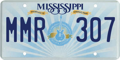 MS license plate MMR307