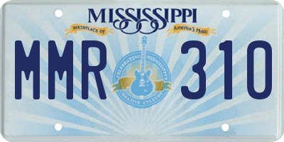 MS license plate MMR310
