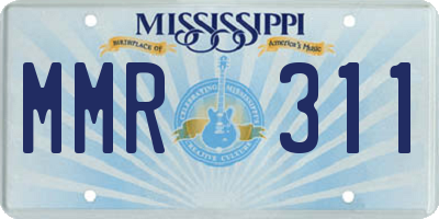 MS license plate MMR311
