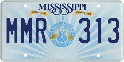 MS license plate MMR313