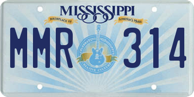 MS license plate MMR314