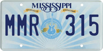 MS license plate MMR315