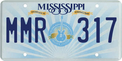 MS license plate MMR317