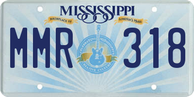 MS license plate MMR318