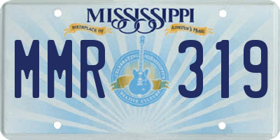 MS license plate MMR319