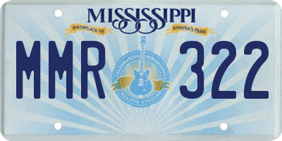 MS license plate MMR322