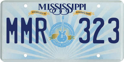 MS license plate MMR323