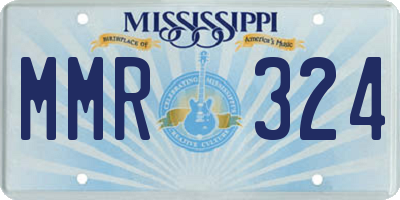 MS license plate MMR324