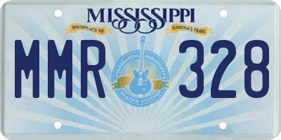 MS license plate MMR328