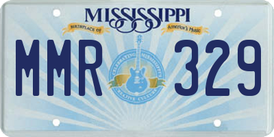 MS license plate MMR329