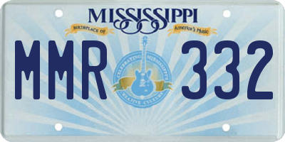 MS license plate MMR332