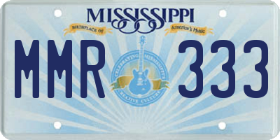 MS license plate MMR333