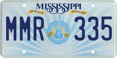 MS license plate MMR335