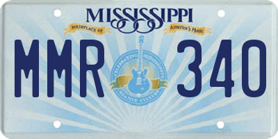MS license plate MMR340