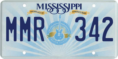 MS license plate MMR342