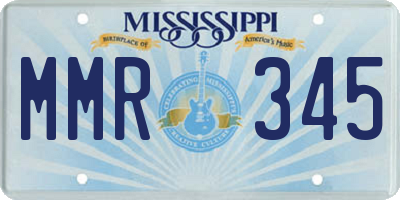 MS license plate MMR345