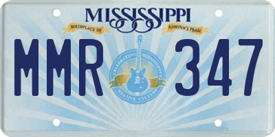 MS license plate MMR347