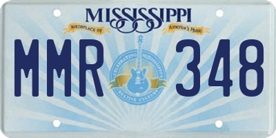 MS license plate MMR348