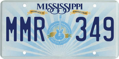 MS license plate MMR349